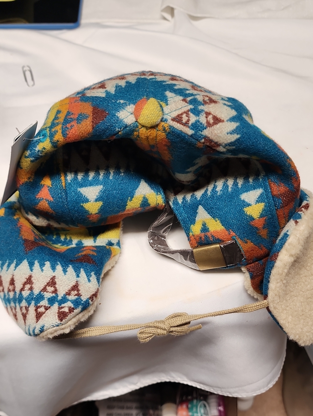 Pendleton Blue, Yellow & Orange Aztec-Pattern Cap - Picture 3 of 3